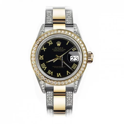 Special Replica Rolex Lady-datejust 69173 Automatic Movement 26mm Gold/steel Case Womens Watch