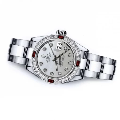Amazing Replicas Rolex Oyster Perpetual Lady Date 69160 Automatic Movement 26mm Steel Case Womens Watch - Image 2