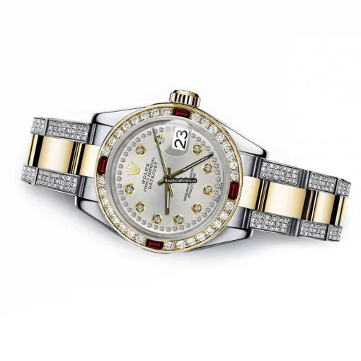 Incredible Replica Rolex Lady-datejust 68273 Automatic Movement 31mm Gold/steel Case Womens Watch - Image 2