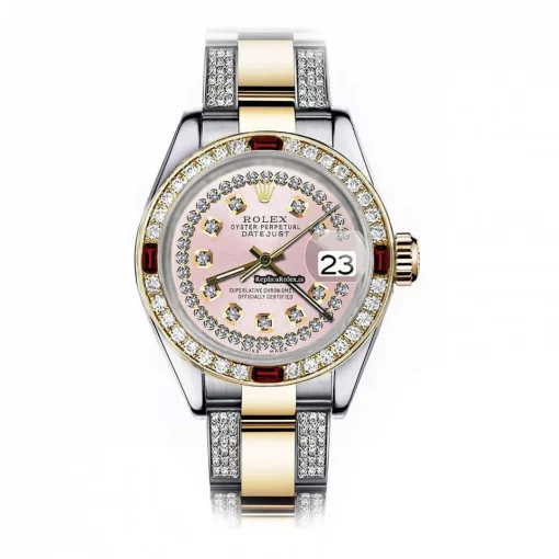 Great Replica Rolex Lady-datejust 68273 Automatic Movement 31mm Gold/steel Case Womens Watch