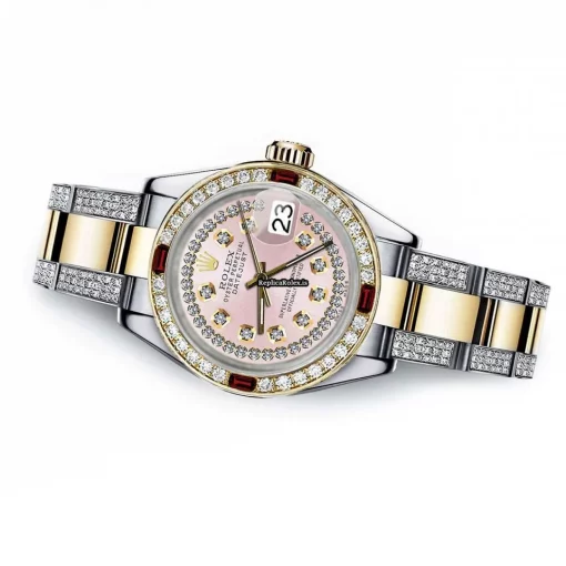 Great Replica Rolex Lady-datejust 68273 Automatic Movement 31mm Gold/steel Case Womens Watch - Image 2
