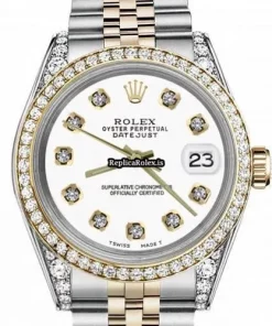 Suitable Copy Rolex Lady-datejust 68274 Automatic Movement 31mm Gold/steel Case Womens Watch