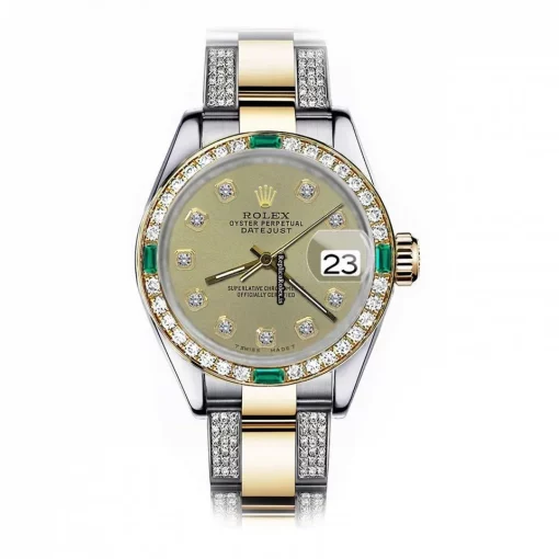 Cheap Fake Rolex Lady-datejust 69173 Automatic Movement 26mm Gold/steel Case Womens Watch