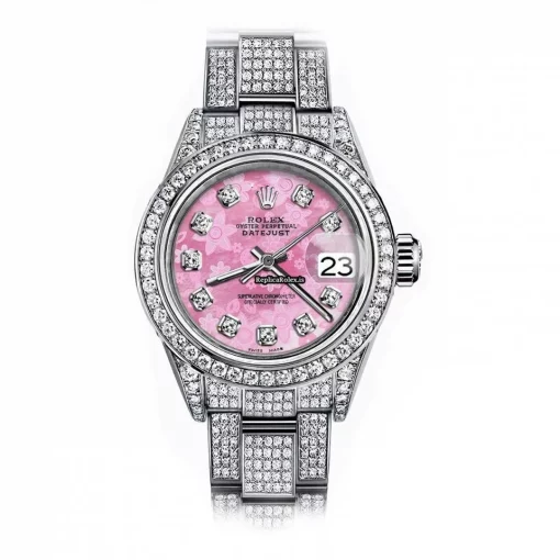 Popular Copies Rolex Oyster Perpetual Lady Date 69160 Automatic Movement 26mm Steel Case Womens Watch