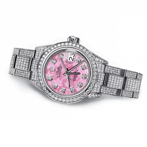 Popular Copies Rolex Oyster Perpetual Lady Date 69160 Automatic Movement 26mm Steel Case Womens Watch - Image 2