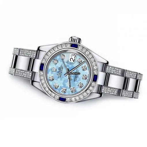 1:1 Replica Rolex Oyster Perpetual Lady Date 69160 Automatic Movement 26mm Steel Case Womens Watch - Image 2