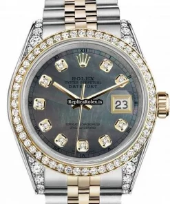 Offering Clone Rolex Lady-datejust 69173 Automatic Movement 26mm Gold/steel Case Womens Watch