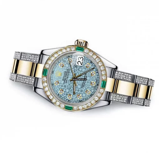 Awesome Replica Rolex Lady-datejust 69173 Automatic Movement 26mm Gold/steel Case Womens Watch - Image 2