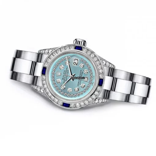 Best Replica Rolex Oyster Perpetual Lady Date 69160 Automatic Movement 26mm Steel Case Womens Watch - Image 2