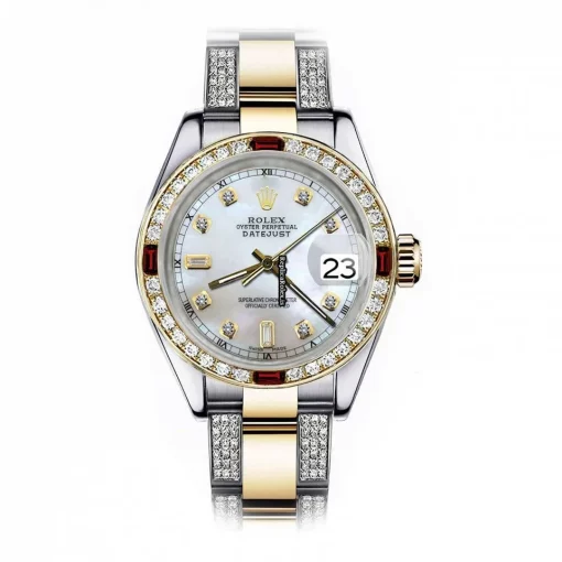 Nice Replica Rolex Lady-datejust 69173 Automatic Movement 26mm Gold/steel Case Womens Watch