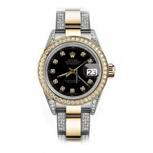 Remarkable Knockoff Rolex Lady-datejust 69173 Automatic Movement 26mm Gold/steel Case Womens Watch