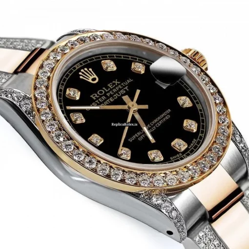 Remarkable Knockoff Rolex Lady-datejust 69173 Automatic Movement 26mm Gold/steel Case Womens Watch - Image 3