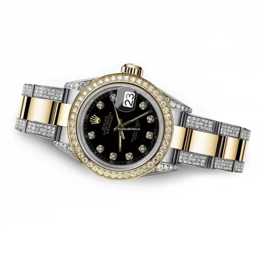 Remarkable Knockoff Rolex Lady-datejust 69173 Automatic Movement 26mm Gold/steel Case Womens Watch - Image 4