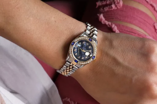 Excellent Replica Rolex Lady-datejust 69173 Automatic Movement 26mm Gold/steel Case Womens Watch - Image 5