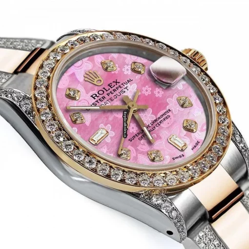 Appealing Replica Rolex Lady-datejust 69173 Automatic Movement 26mm Gold/steel Case Womens Watch - Image 3