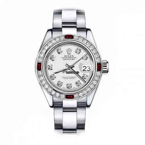 Superior Clone Rolex Oyster Perpetual Lady Date 69160 Automatic Movement 26mm Steel Case Womens Watch