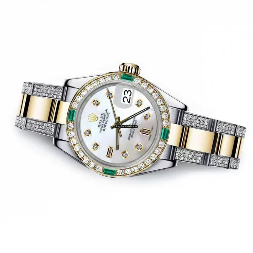 Reliable Fake Rolex Lady-datejust 69173 Automatic Movement 26mm Gold/steel Case Womens Watch - Image 2