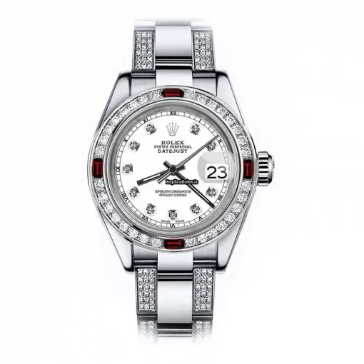 Suitable Fake Rolex Lady-datejust 68274 Automatic Movement 31mm Steel Case Womens Watch - Image 6