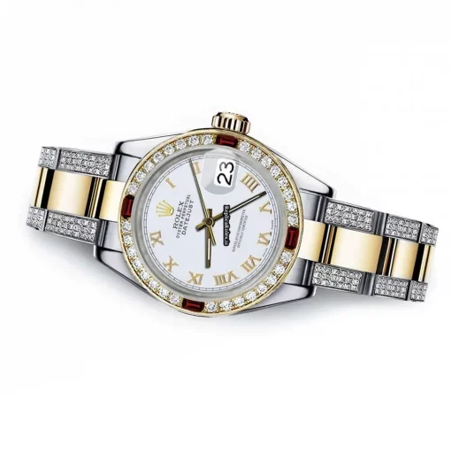Reliable Replicas Rolex Lady-datejust 68273 Automatic Movement 31mm Gold/steel Case Womens Watch - Image 2
