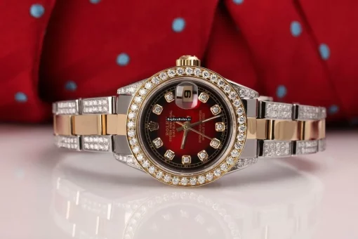 Design Replica Rolex Lady-datejust 69173 Automatic Movement 26mm Gold/steel Case Womens Watch - Image 4