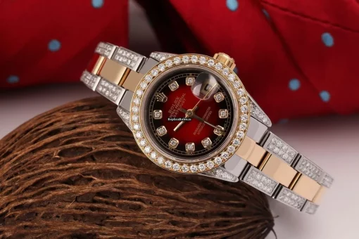 Design Replica Rolex Lady-datejust 69173 Automatic Movement 26mm Gold/steel Case Womens Watch - Image 5