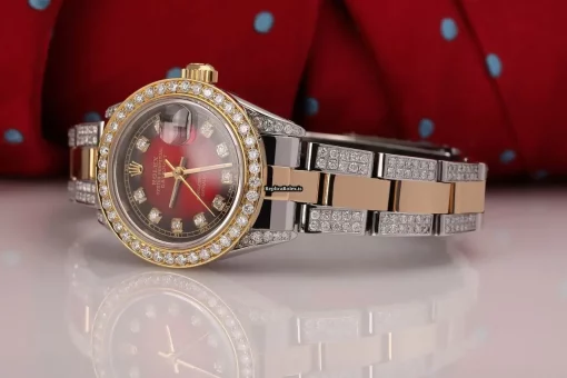 Design Replica Rolex Lady-datejust 69173 Automatic Movement 26mm Gold/steel Case Womens Watch - Image 6