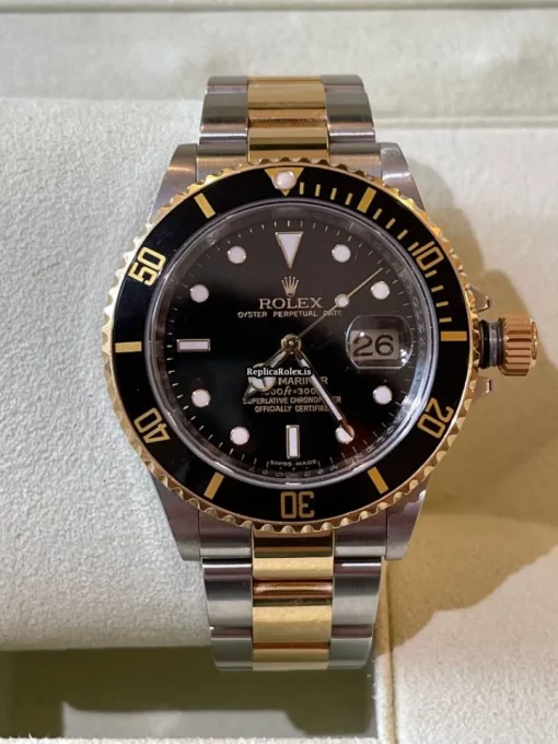 Inexpensive Replica Rolex Submariner Date 16613 Automatic Movement 40mm Gold/steel Case Mens/unisex Watch - Image 12