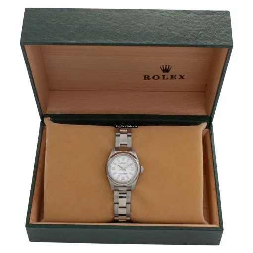 Well Made Replica Rolex Oyster Perpetual 26 176200 Automatic Movement 26mm Steel Case Womens Watch - Image 7