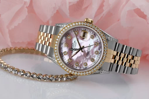 Pleasing Fake Rolex Datejust 16233 Automatic Movement 36mm Gold/steel Case Mens/unisex Watch - Image 4