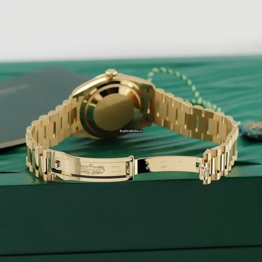 Mind-boggling Replica Rolex Day-date 36 128238 Automatic Movement 36mm Yellow Gold Case Watch - Image 6