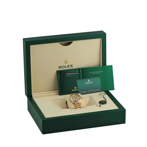 Mind-boggling Replica Rolex Day-date 36 128238 Automatic Movement 36mm Yellow Gold Case Watch - Image 9