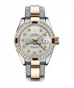 Well Made Replica Rolex Lady-datejust 68273 Automatic Movement 31mm Gold/steel Case Womens Watch