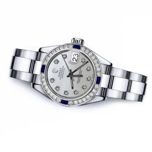 Incredible Copy Rolex Oyster Perpetual Lady Date 69160 Automatic Movement 26mm Steel Case Womens Watch - Image 2