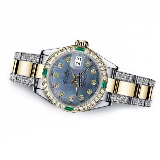 Unique Fake Rolex Lady-datejust 69173 Automatic Movement 26mm Gold/steel Case Womens Watch - Image 2