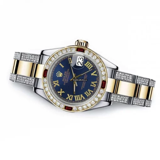 Suitable Replica Rolex Lady-datejust 68273 Automatic Movement 31mm Gold/steel Case Womens Watch - Image 2