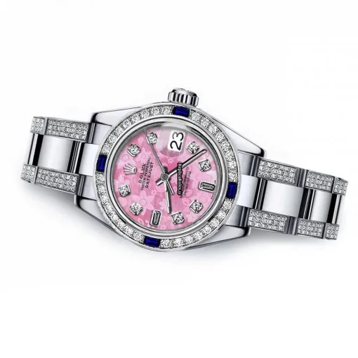 Amazing Replica Rolex Oyster Perpetual Lady Date 69160 Automatic Movement 26mm Steel Case Womens Watch - Image 2