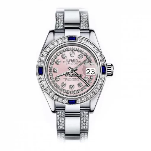 Pleasing Fake Rolex Oyster Perpetual Lady Date 69160 Automatic Movement 26mm Steel Case Womens Watch
