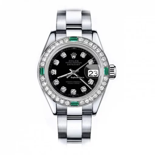 Superb Fake Rolex Oyster Perpetual Lady Date 69160 Automatic Movement 26mm Steel Case Womens Watch