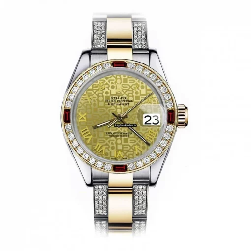Attractive Replica Rolex Lady-datejust 68273 Automatic Movement 31mm Gold/steel Case Womens Watch