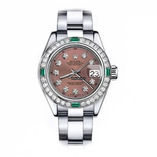 Neat Imitation Rolex Oyster Perpetual Lady Date 69160 Automatic Movement 26mm Steel Case Womens Watch