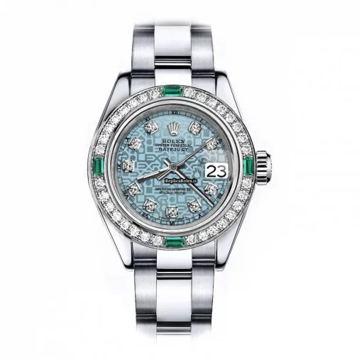 Distinctive Fake Rolex Oyster Perpetual Lady Date 69160 Automatic Movement 26mm Steel Case Womens Watch