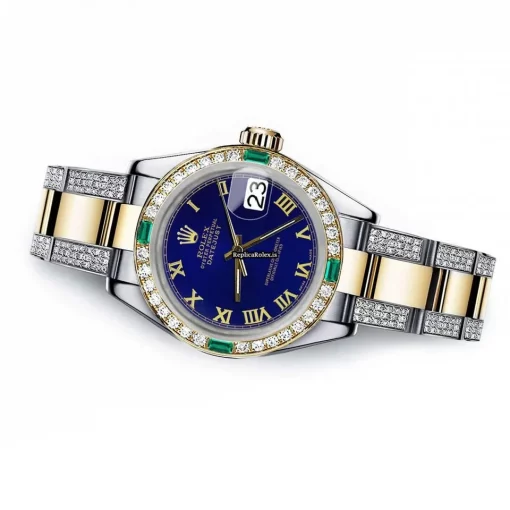Swiss Replica Rolex Lady-datejust 69173 Automatic Movement 26mm Gold/steel Case Womens Watch - Image 2