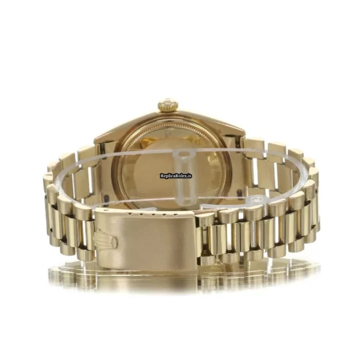 Great Replicas Rolex Day-date 36 1803 Caliber 1556 Automatic Movement 36mm Yellow Gold Case Mens/unisex Watch - Image 12