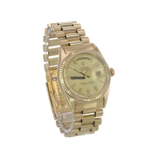 Great Replicas Rolex Day-date 36 1803 Caliber 1556 Automatic Movement 36mm Yellow Gold Case Mens/unisex Watch - Image 6