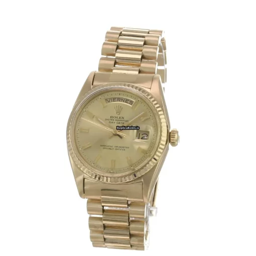 Great Replicas Rolex Day-date 36 1803 Caliber 1556 Automatic Movement 36mm Yellow Gold Case Mens/unisex Watch - Image 7