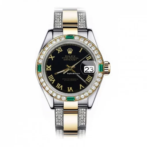 Fabulous Imitation Rolex Lady-datejust 69173 Automatic Movement 26mm Gold/steel Case Womens Watch