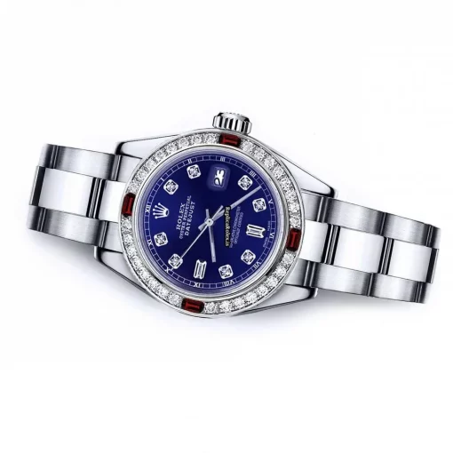 Great Replica Rolex Oyster Perpetual Lady Date 69160 Automatic Movement 26mm Steel Case Womens Watch - Image 2