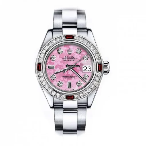 Great Copies Rolex Oyster Perpetual Lady Date 69160 Automatic Movement 26mm Steel Case Womens Watch