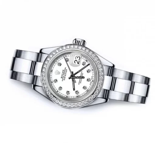 1:1 Replica Rolex Oyster Perpetual Lady Date 69160 Automatic Movement 26mm Steel Case Womens Watch - Image 3