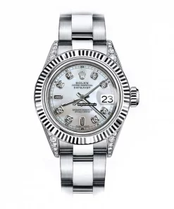 Exquisite Fake Rolex Oyster Perpetual Lady Date 69160 Automatic Movement 26mm Steel Case Womens Watch